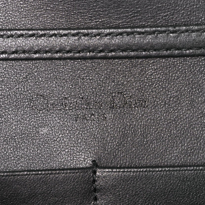 Christian Dior Metallic Patent Micro-Cannage Diorama Wallet on Chain Pouch Onyx Black 6 of 9