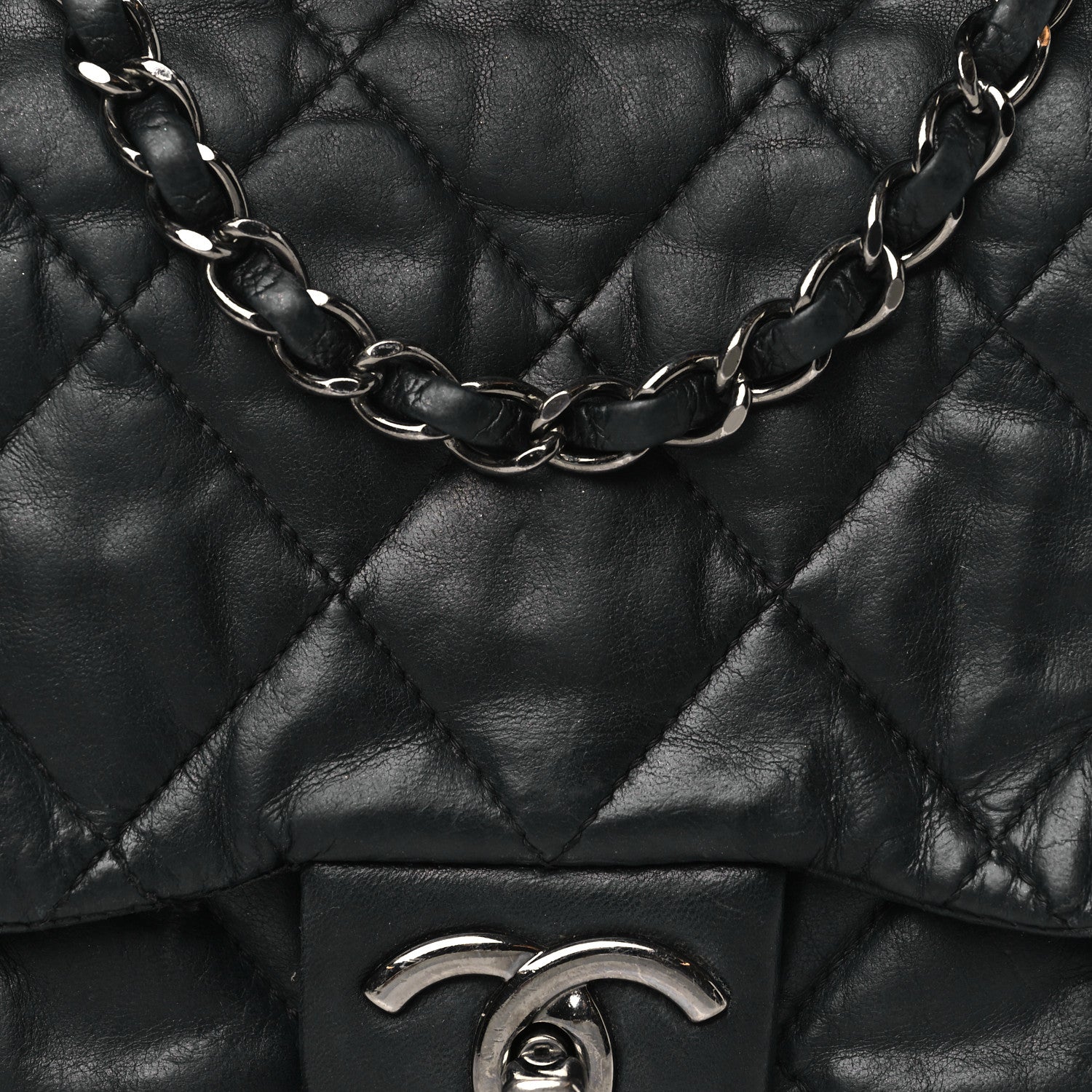 Chanel Lambskin Quilted Mini Chanel 3 Flap Black 8 of 11