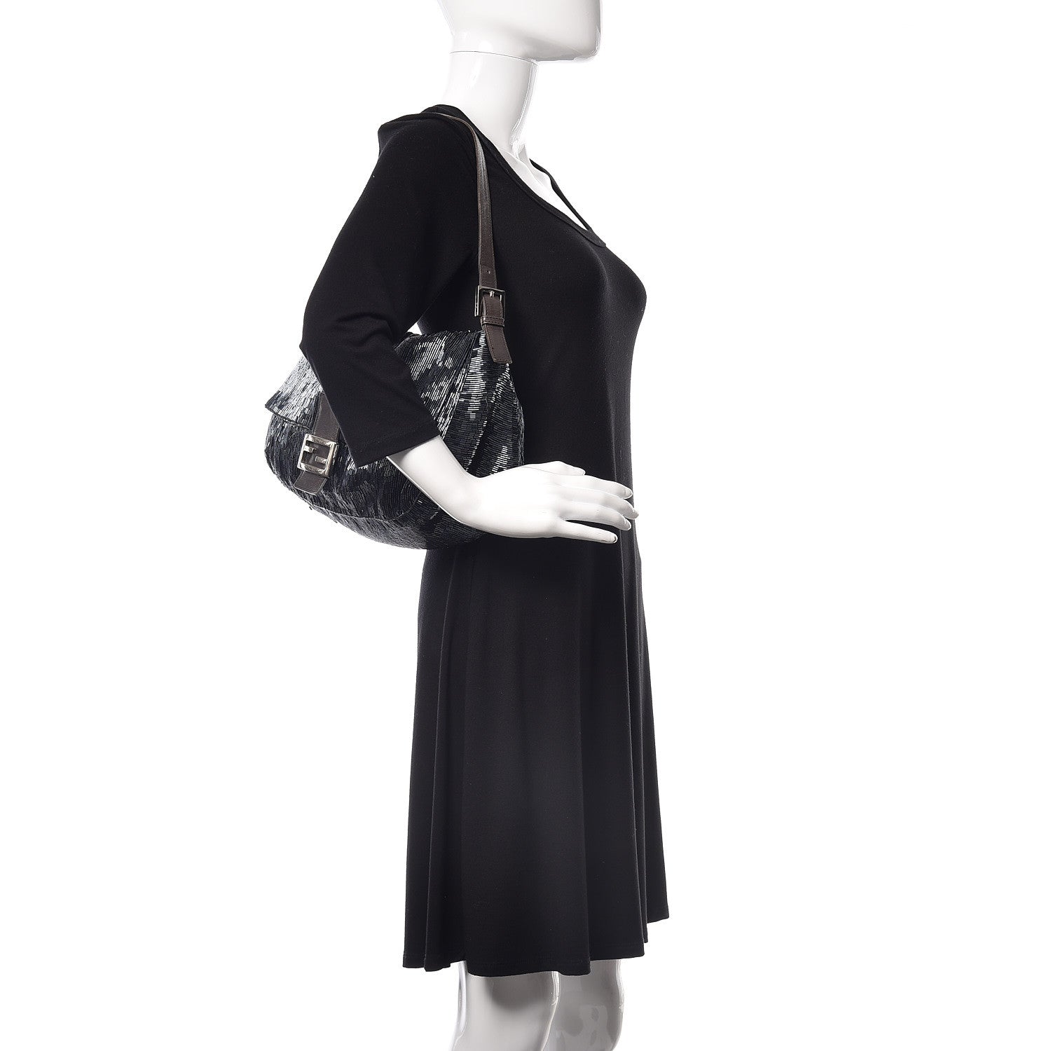 Fendi Beaded Mama Baguette Blue 2 of 15