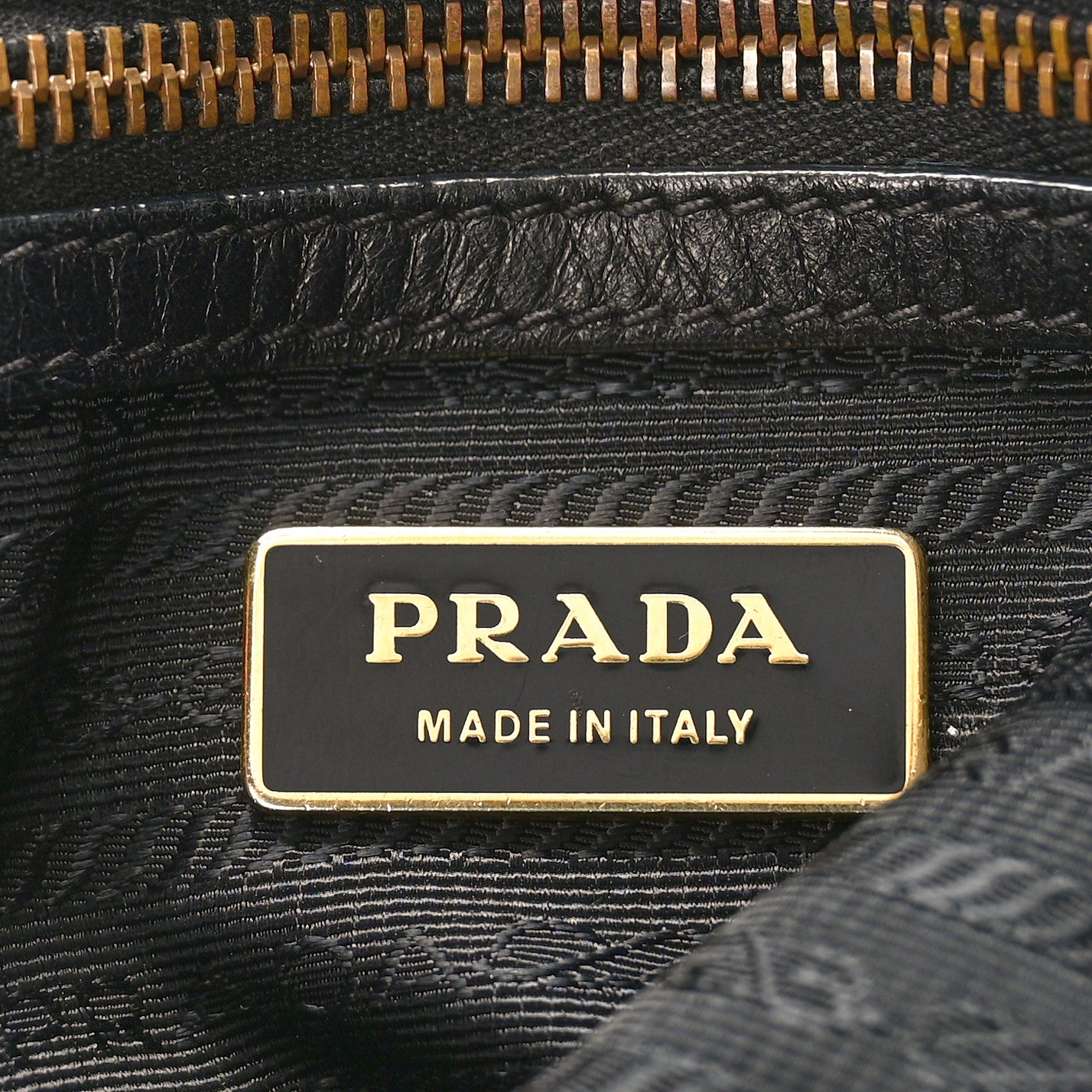 Prada Tessuto Nylon Nappa Braided Gaufre Shopping Satchel Black 6 of 12