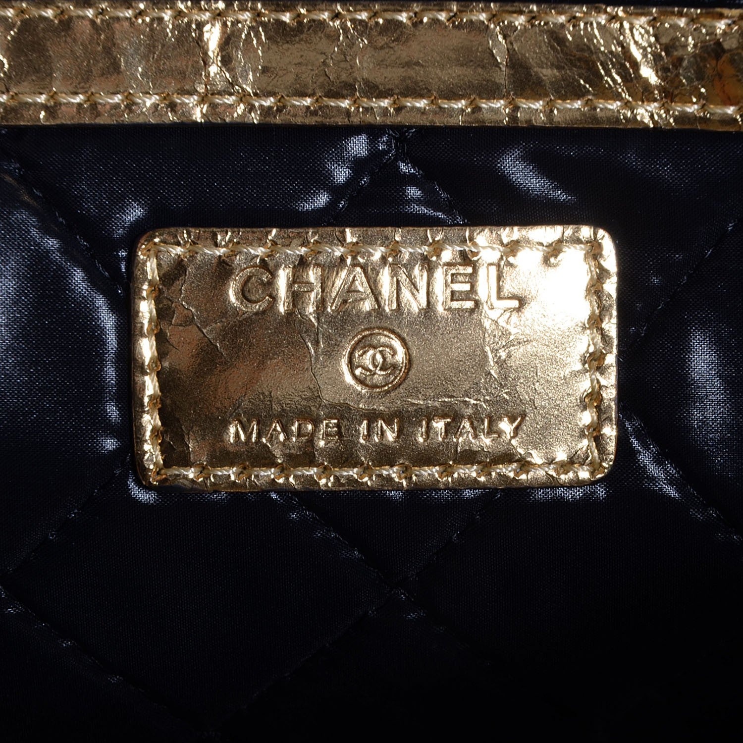 Chanel Metallic Lambskin Large Feministe Maize Feminine Pouch Clutch Gold 6 of 8
