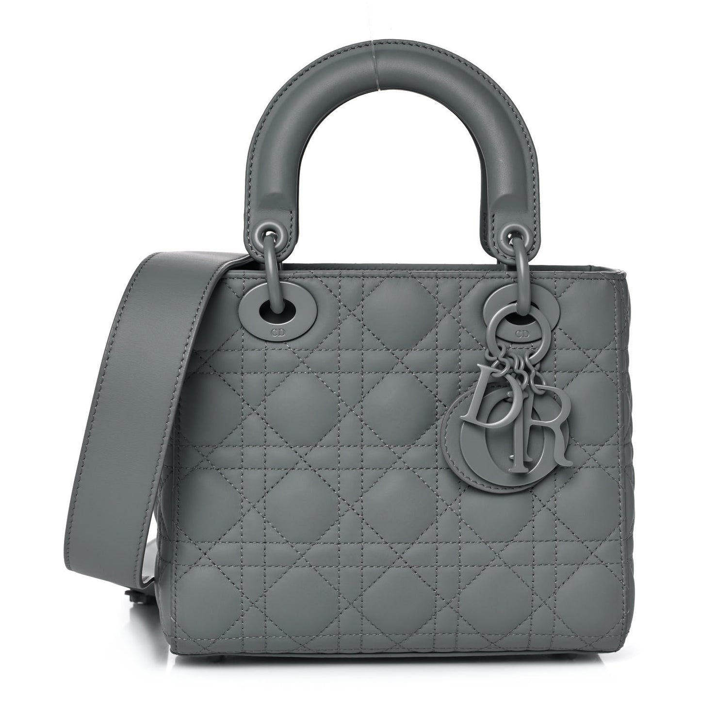 Ultra Matte Calfskin Cannage Small My ABCDior Lady Dior Grey Stone