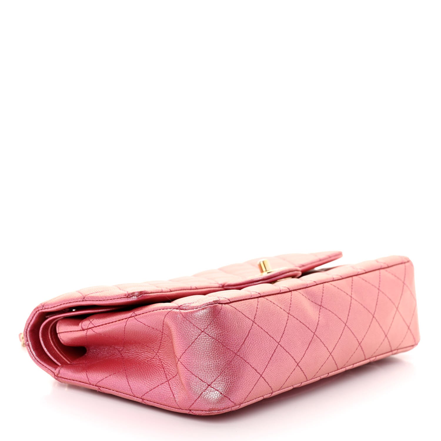 Chanel Iridescent Caviar Quilted Medium Double Flap Pink 4 of 10