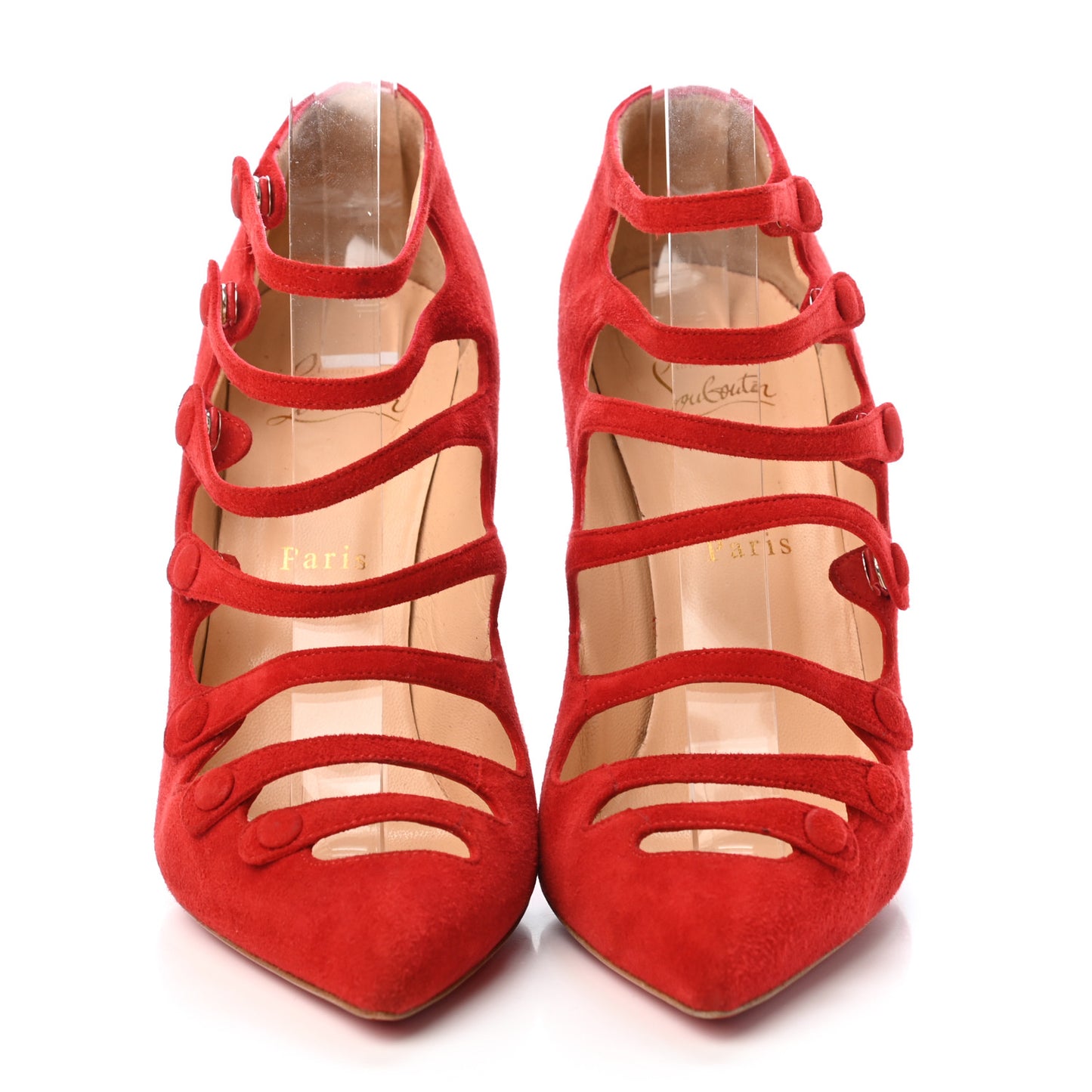 Suede Viennana 100 Strappy Booties 40 Rouge De Mars