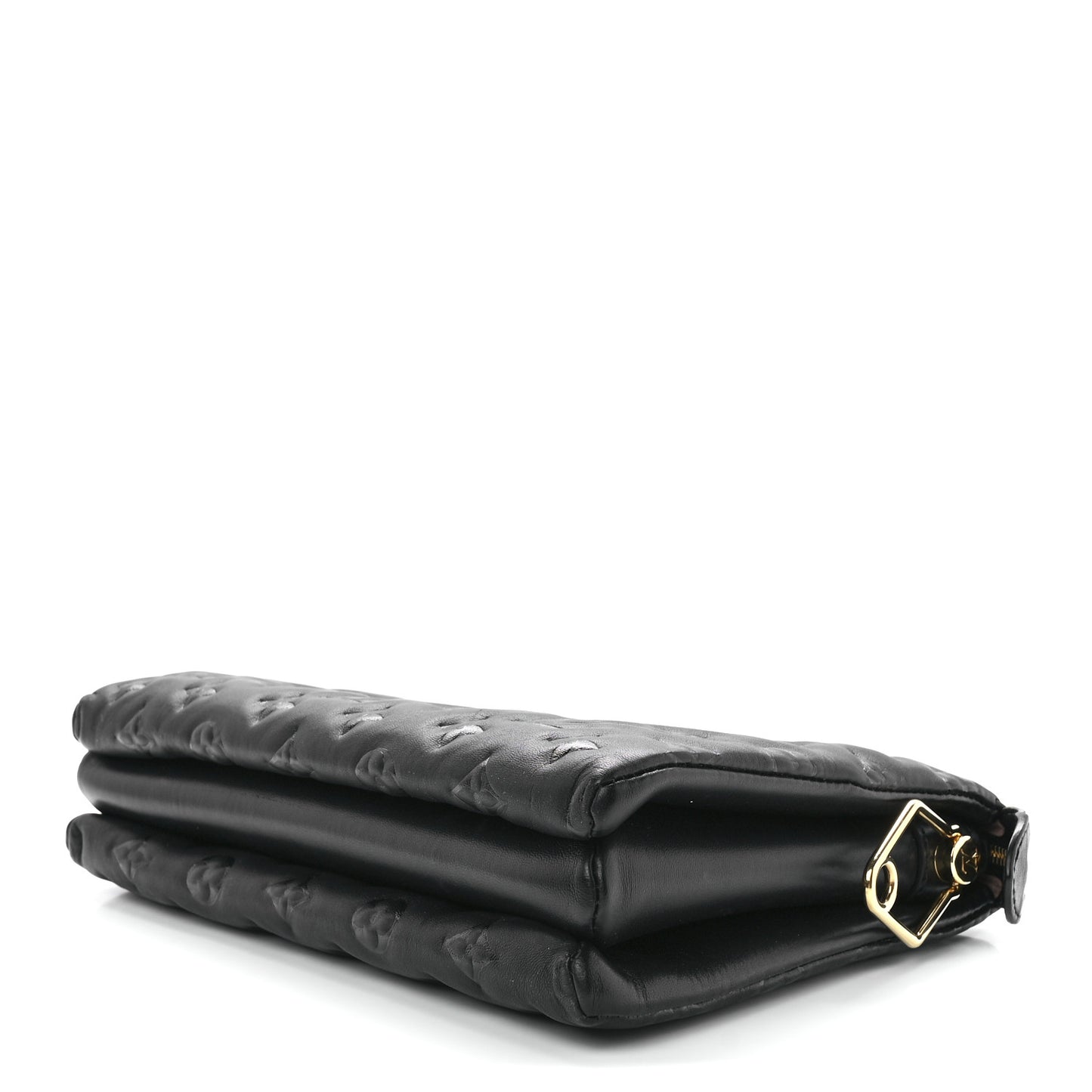 Lambskin Embossed Monogram Coussin PM Black