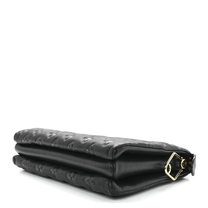 Louis Vuitton Lambskin Embossed Monogram Coussin PM Black 9 of 11