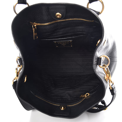 Prada Vitello Daino Tote Black 5 of 16