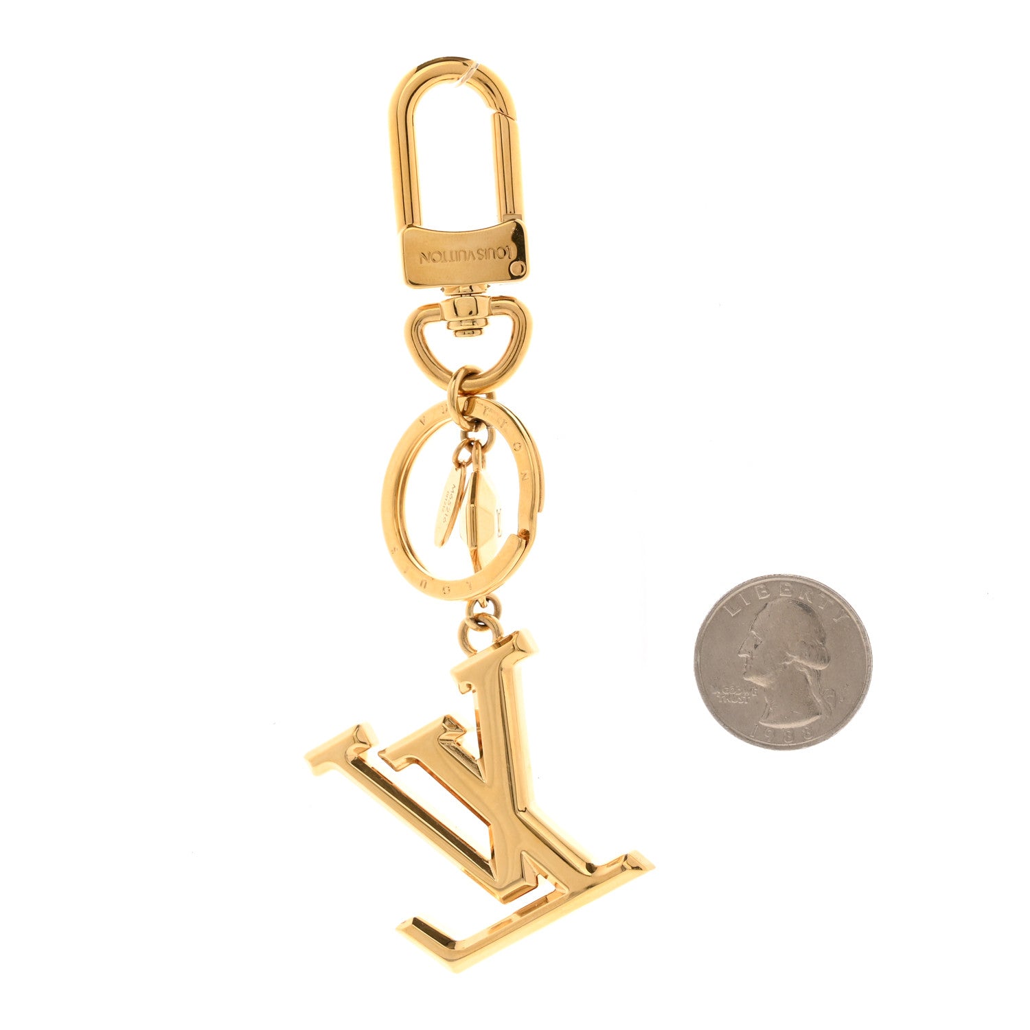 Louis Vuitton LV Facettes Bag Charm Key Holder Gold 2 of 4
