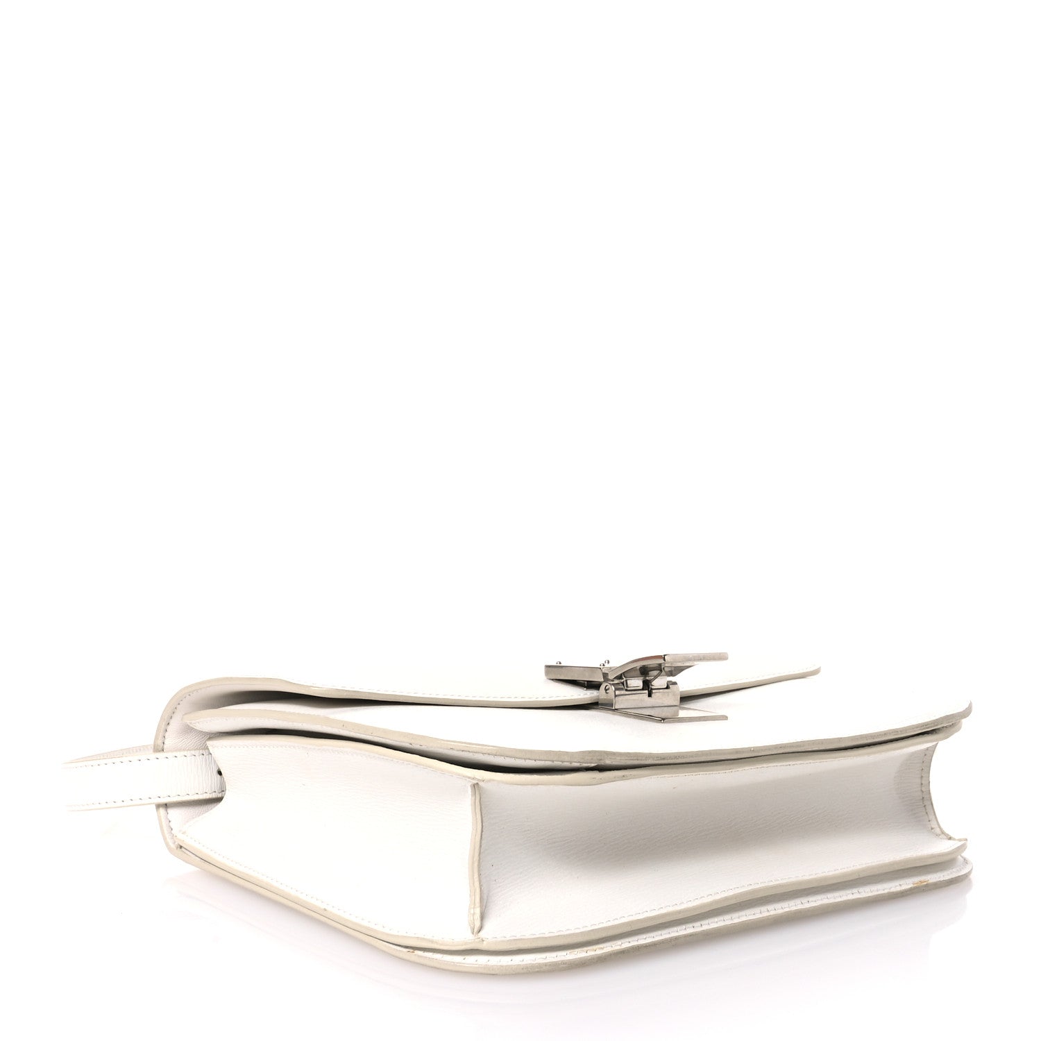 Celine Liege Calfskin Medium Classic Box Flap Bag White 4 of 12