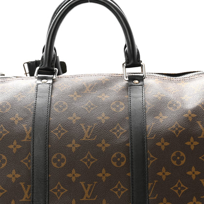 Louis Vuitton Monogram Macassar Keepall Bandouliere 55 8 of 11