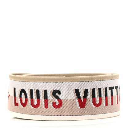 Louis Vuitton Jacquard Speedy Bandouliere 20 Shoulder Strap Beige White 2 of 3