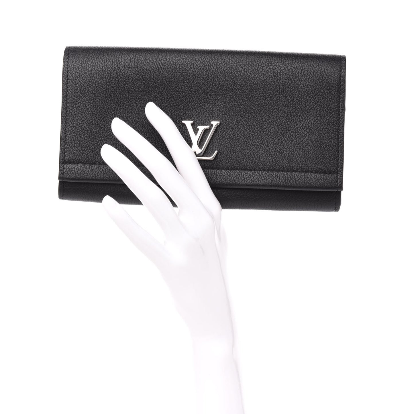 Calfskin Lockme II Wallet Black