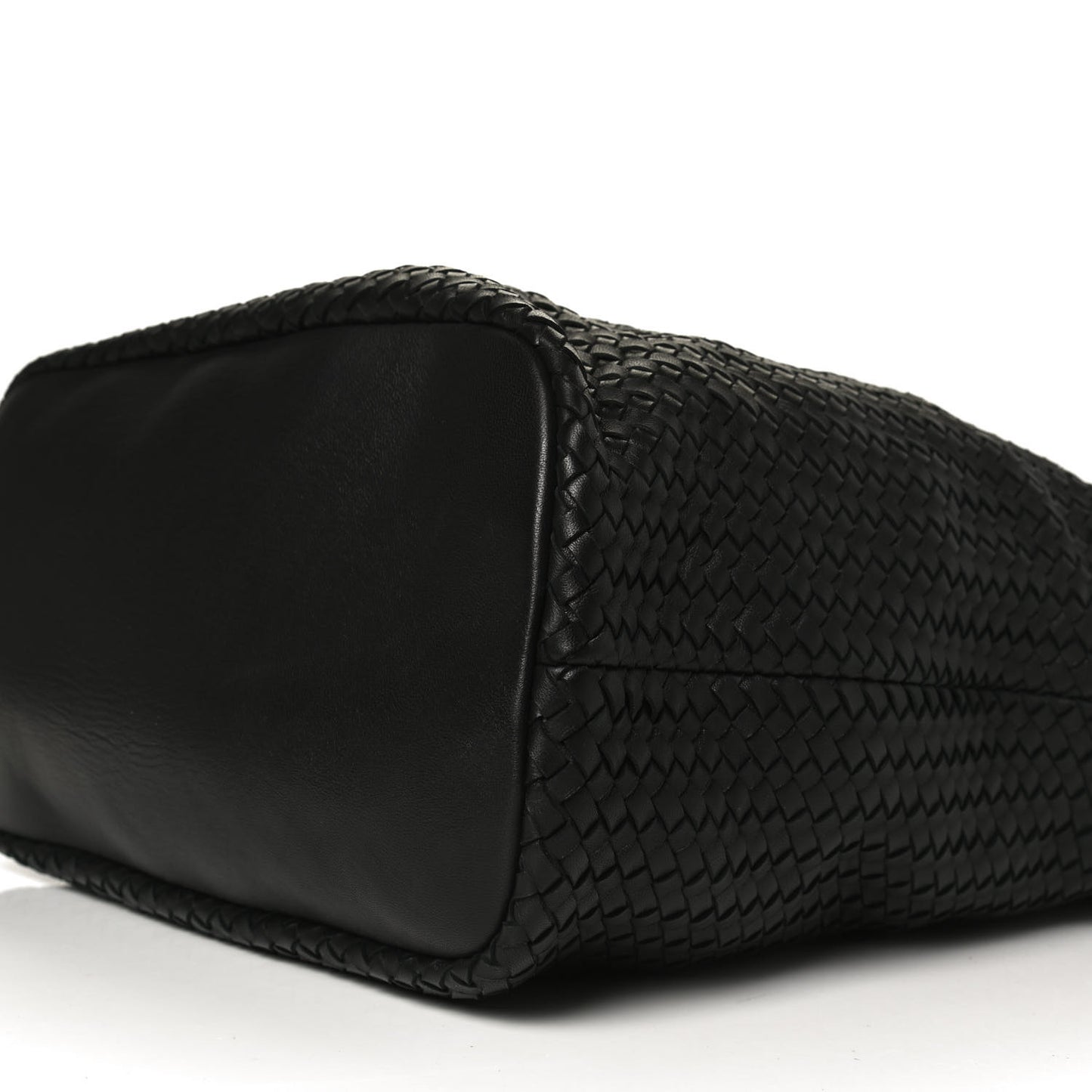 Lambskin Woven Large Nightingale Black