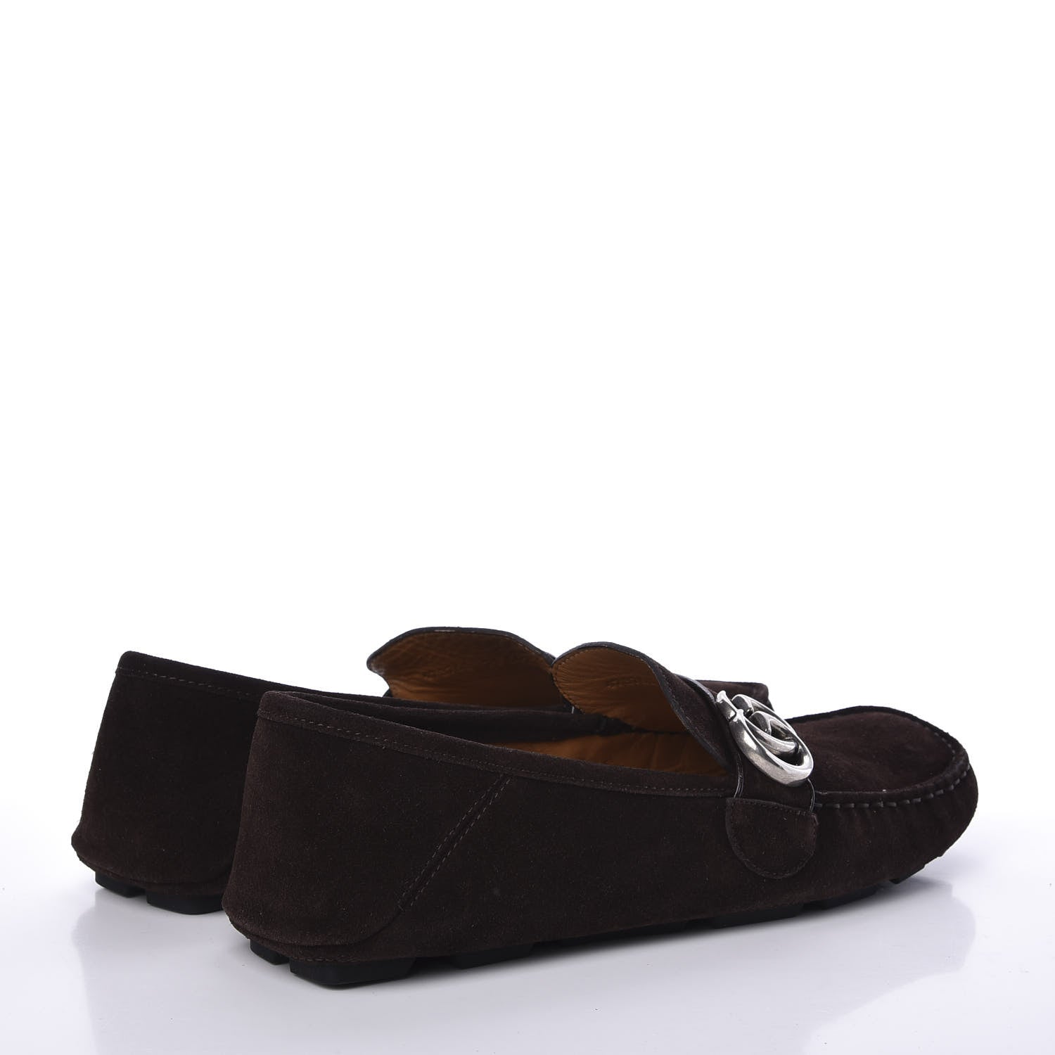 Gucci Suede Mens Driver Queen Loafers 7.5 Cocoa 4 of 9