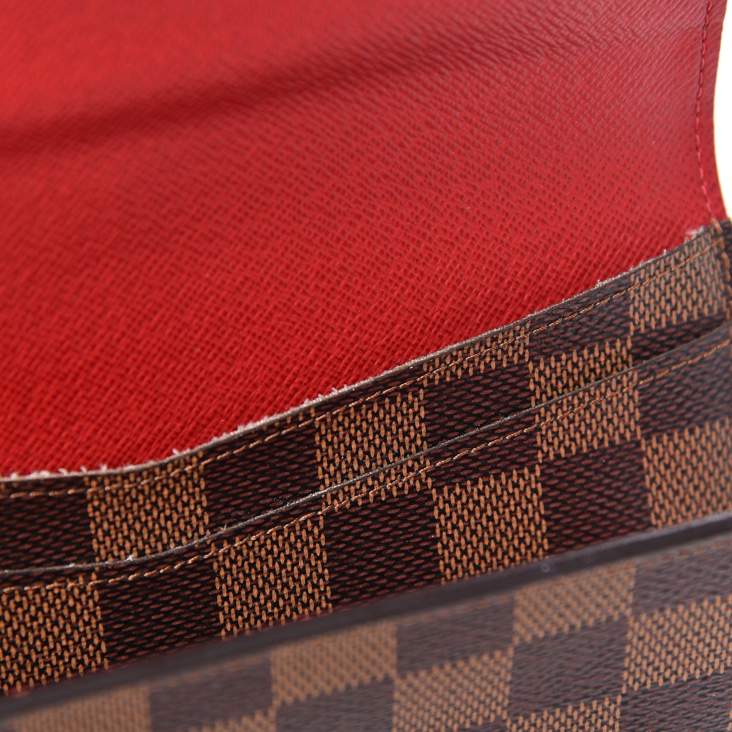 Damier Ebene Josephine Wallet Red
