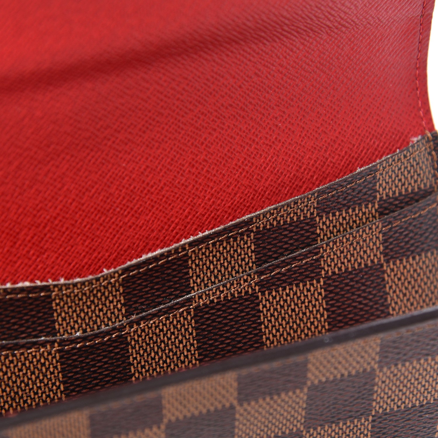 Louis Vuitton Damier Ebene Josephine Wallet Red 9 of 17
