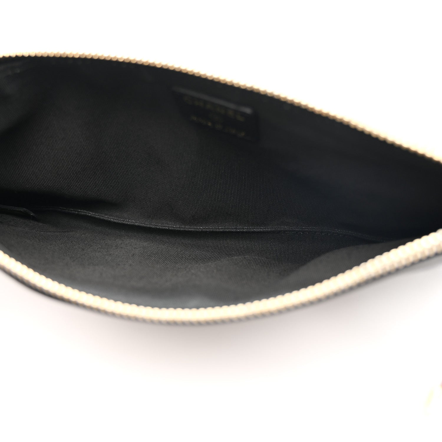 Chanel Lambskin Patent Camellia Wristlet Black 7 of 13