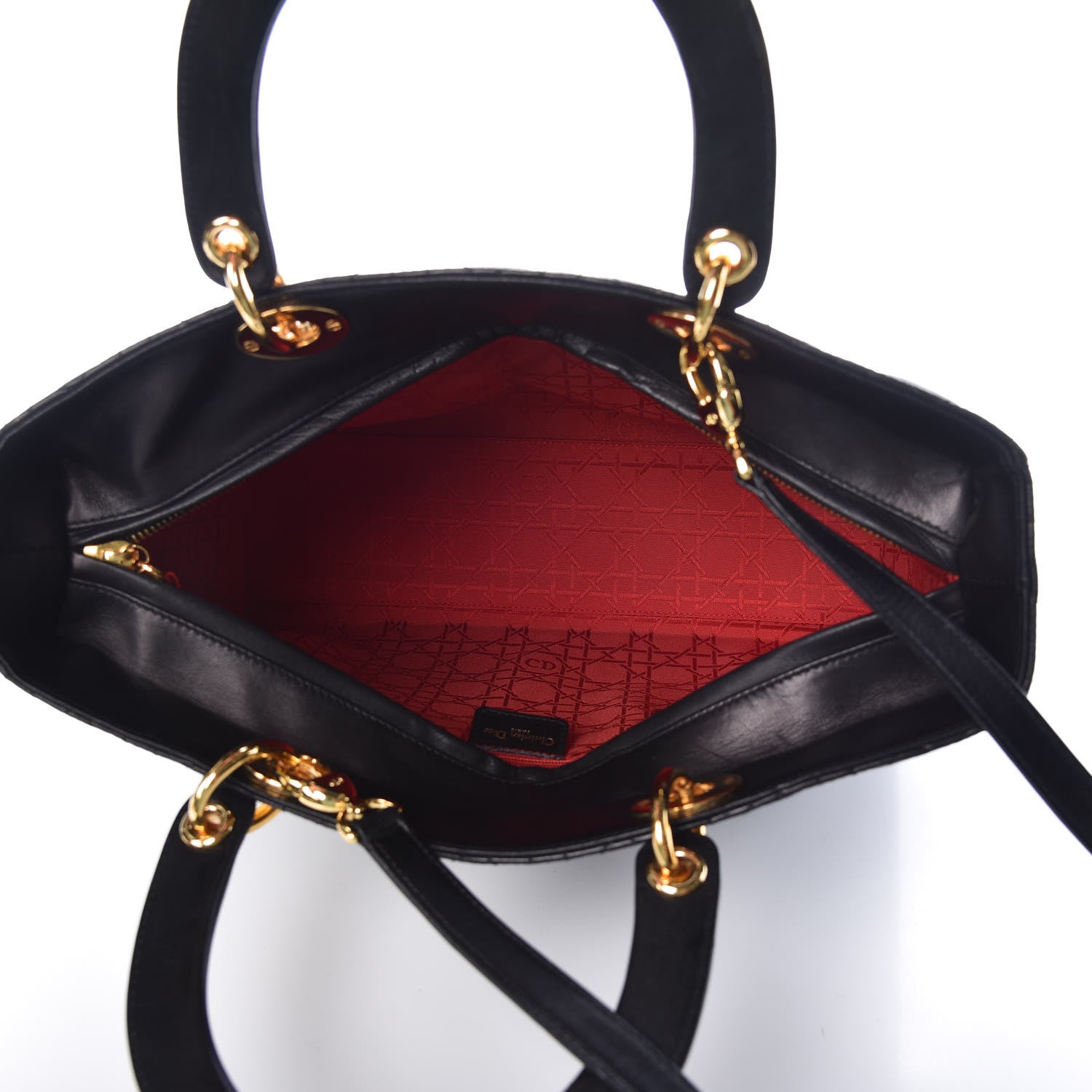 Christian Dior Lambskin Cannage Large Lady Dior Black 5 of 18