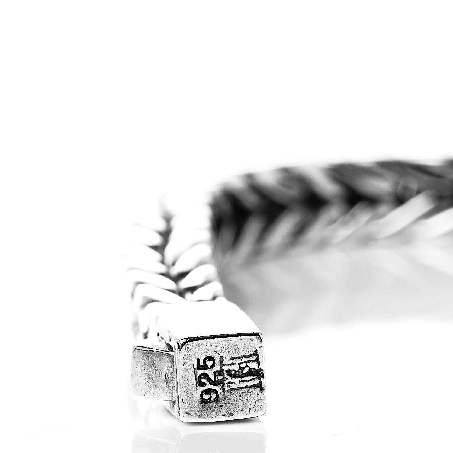 John Hardy Sterling Silver 6mm Mens Square Classic Chain Bracelet 4 of 4