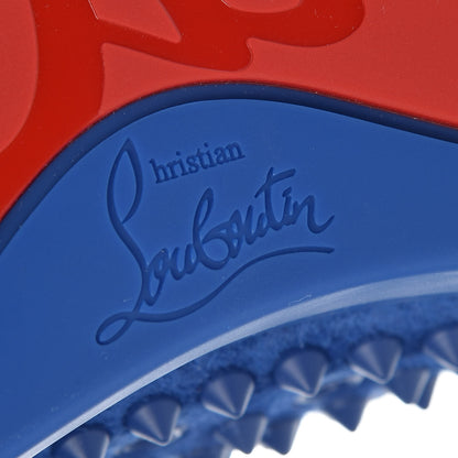 Christian Louboutin Suede Mens Louis Spikes Flat Sneakers 39 Azzurro 6 of 11
