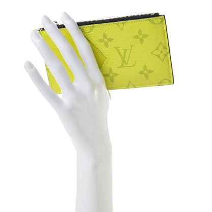 Louis Vuitton Monogram Taiga Coin Card Holder Yellow 2 of 8