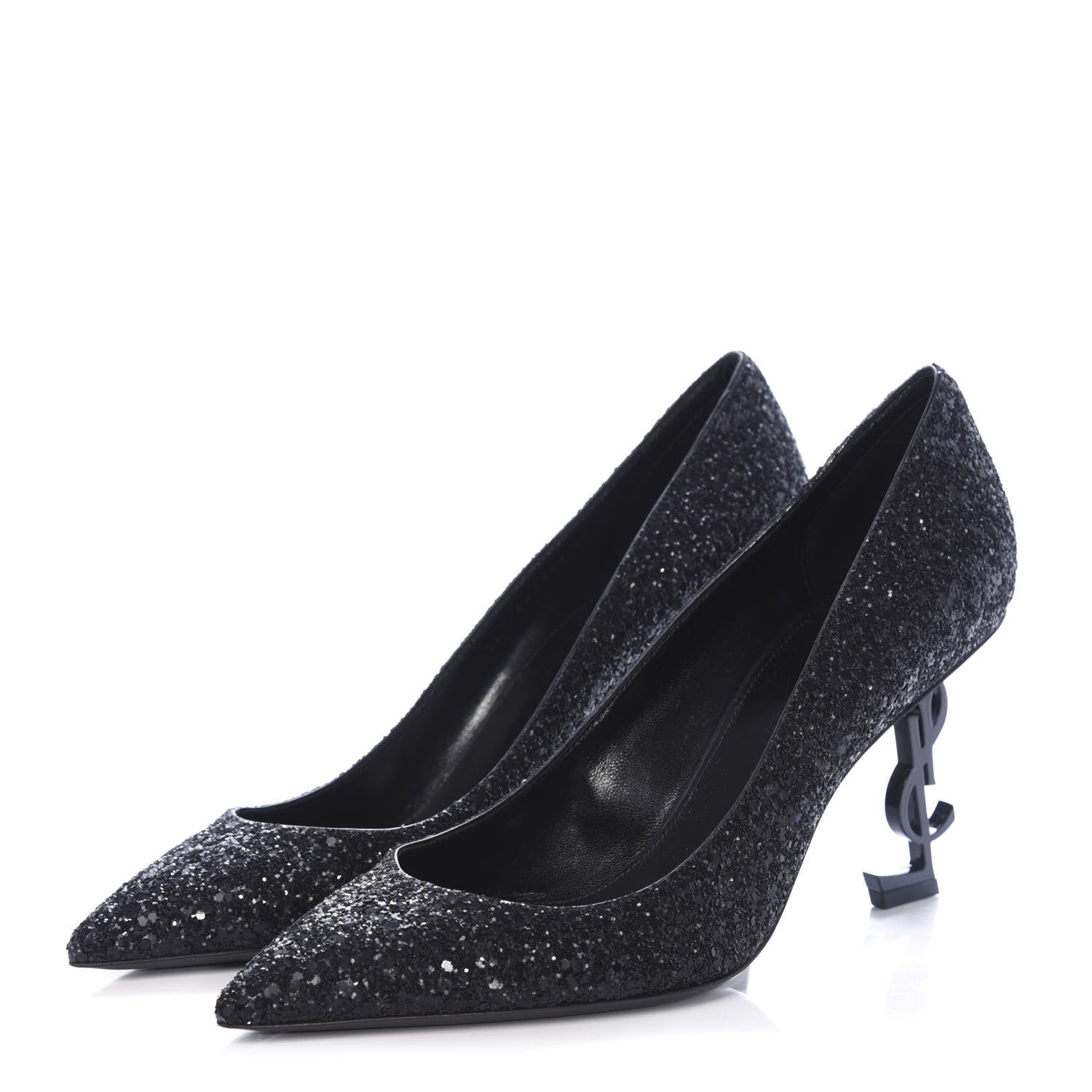 Saint Laurent Glitter Opyum 85 Pumps 40 Black 3 of 11