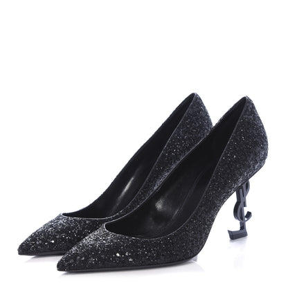 Saint Laurent Glitter Opyum 85 Pumps 40 Black 3 of 11