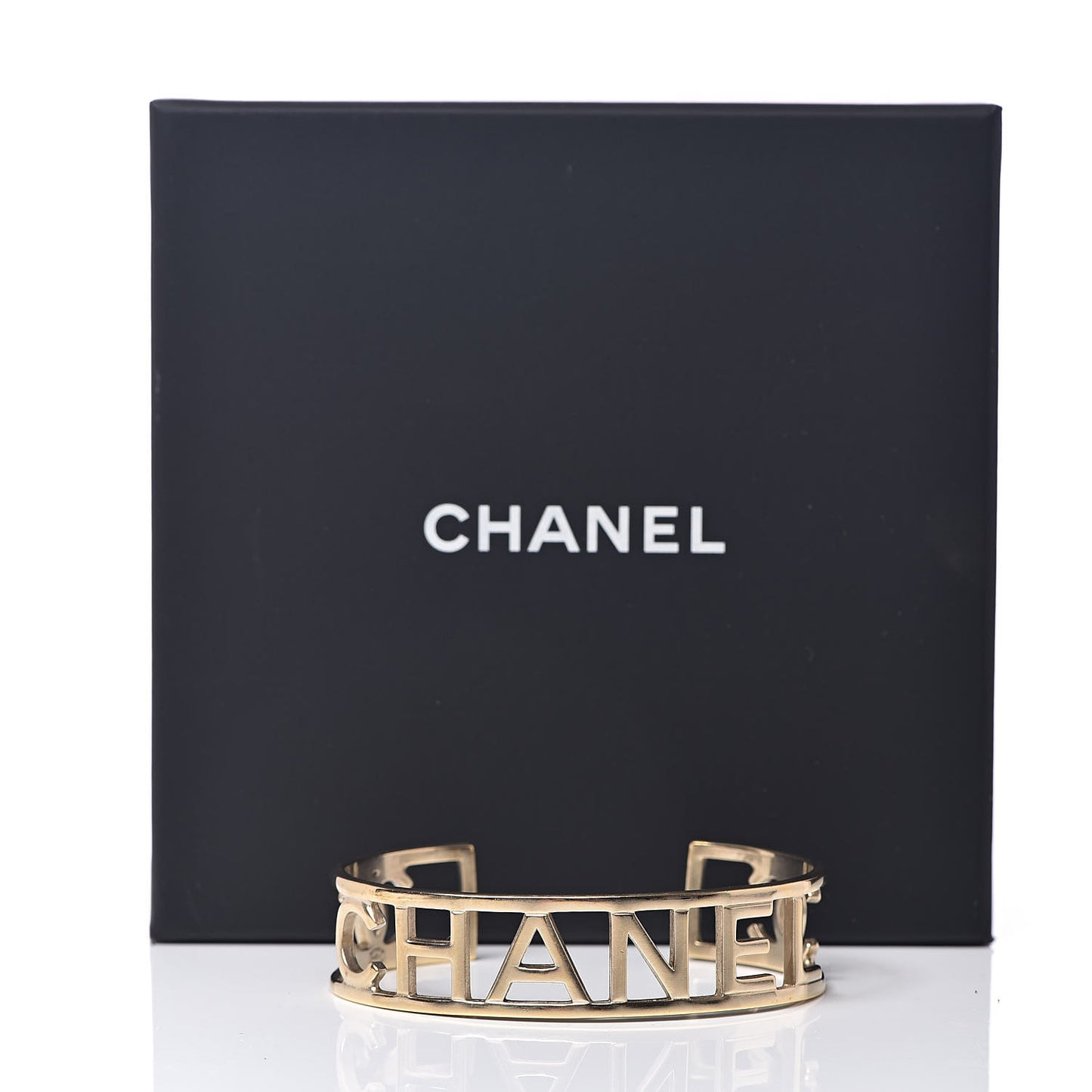 Metal Logo Cuff Gold