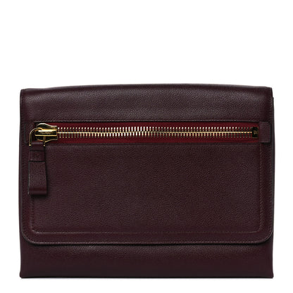 Tom Ford Calfskin Alix Wristlet Burgundy 1 of 9