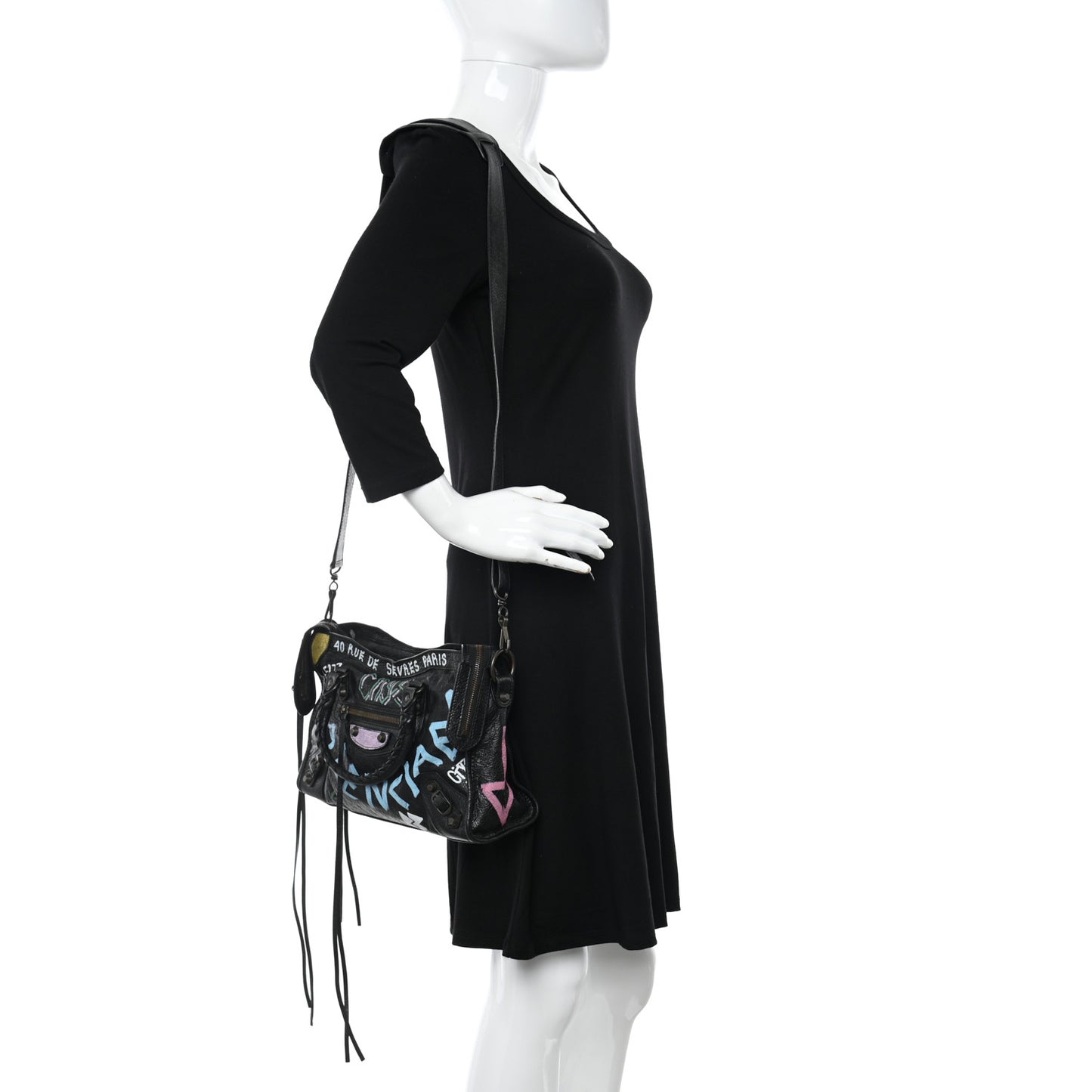 Agneau Graffiti All Over Classic Hardware S City Black Multicolor