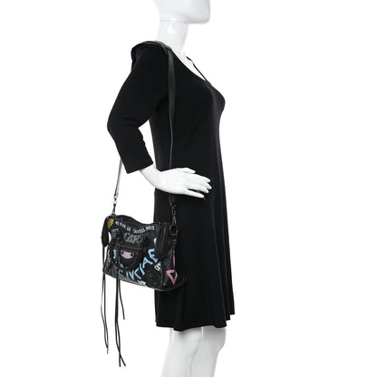 Balenciaga Agneau Graffiti All Over Classic Hardware S City Black Multicolor 2 of 12