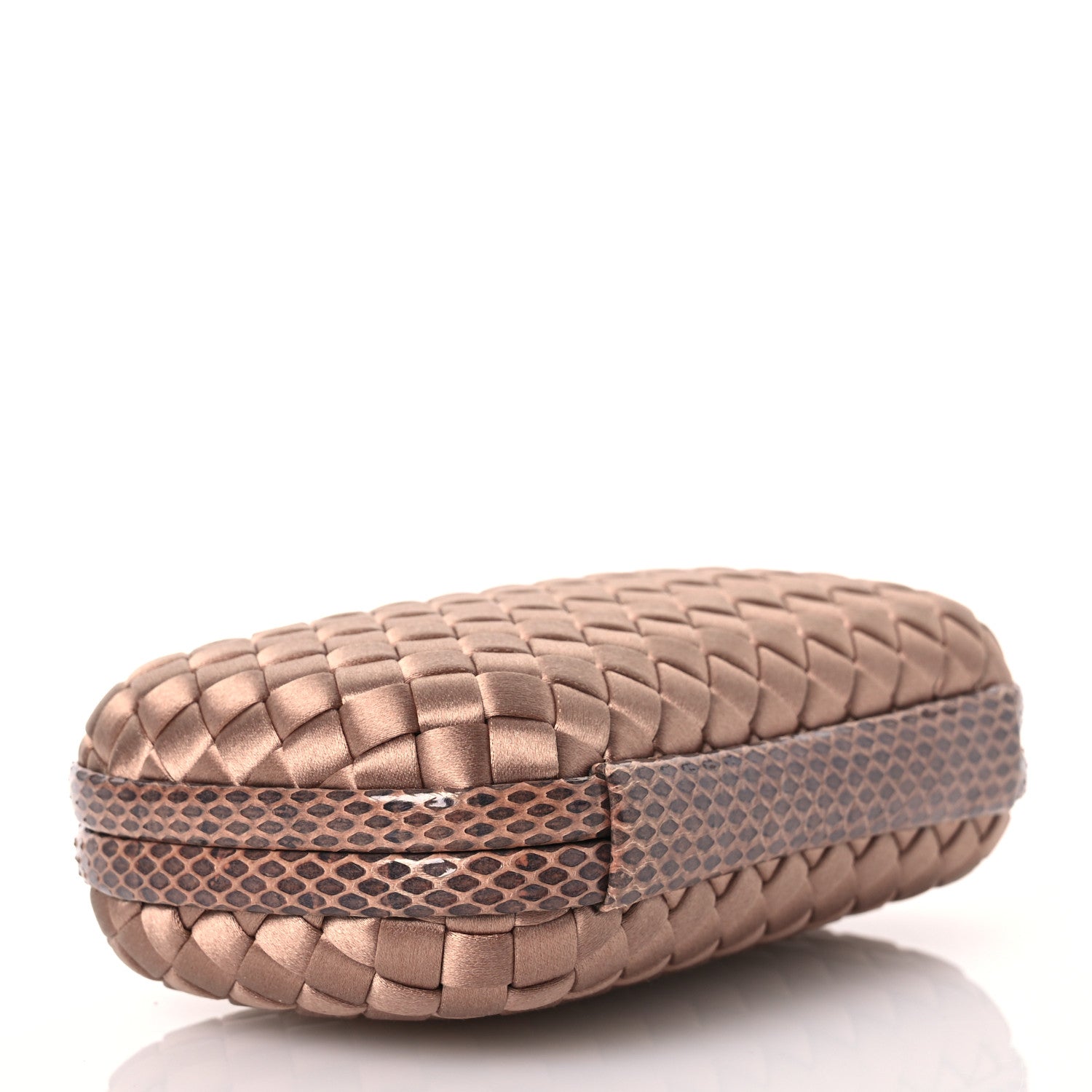 Bottega Veneta Satin Intreccio Impero Ayers Knot Clutch Blush 4 of 9