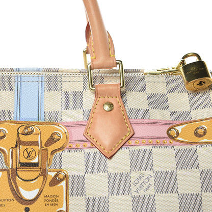 Louis Vuitton Damier Azur Summer Trunks Speedy Bandouliere 30 17 of 18