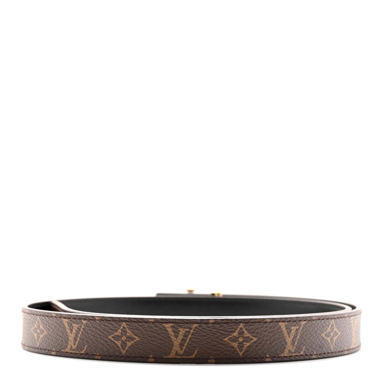 Louis Vuitton Calfskin Monogram 20mm LV Iconic Reversible Belt 80/32 Black 2 of 7