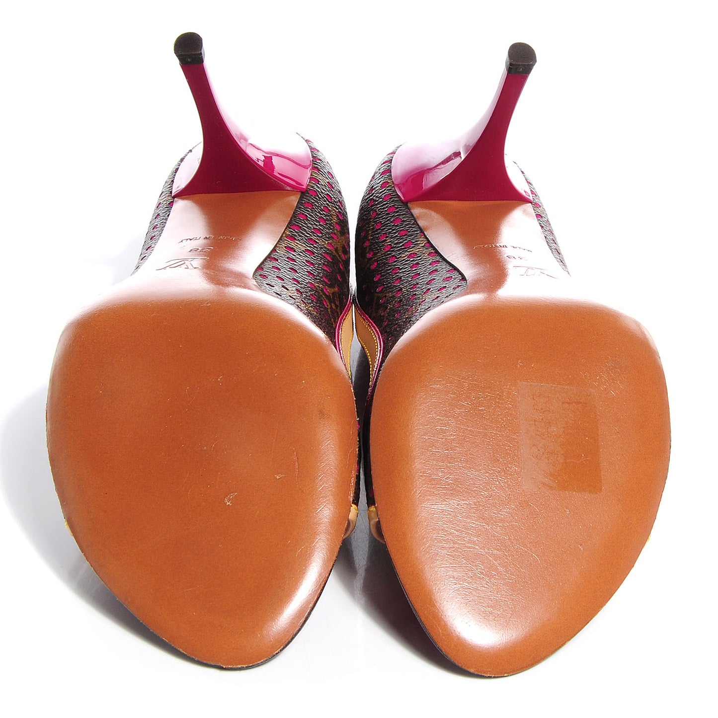 Monogram Perforated Heels 38 Fuchsia