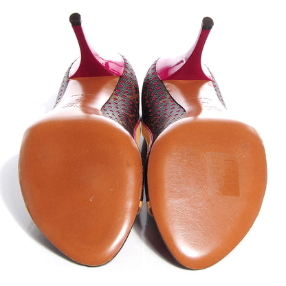Louis Vuitton Monogram Perforated Heels 38 Fuchsia 5 of 8