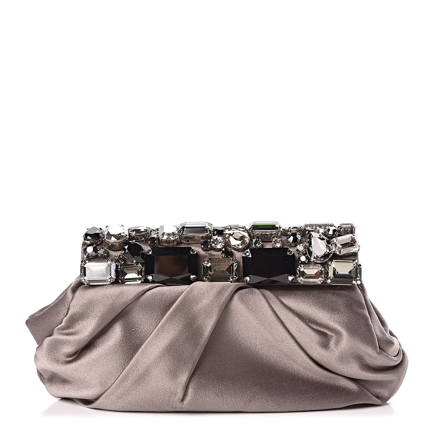 Satin Crystal Clutch Fumo