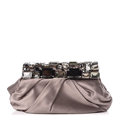 Prada Satin Crystal Clutch Fumo 1 of 8