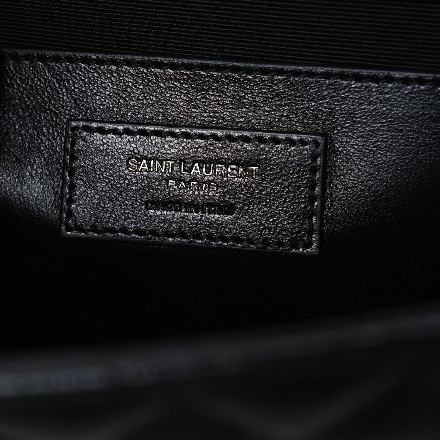 Saint Laurent Grain De Poudre Textured Mixed Matelasse Triquilt Medium Monogram Monochrome Satchel Black 6 of 10