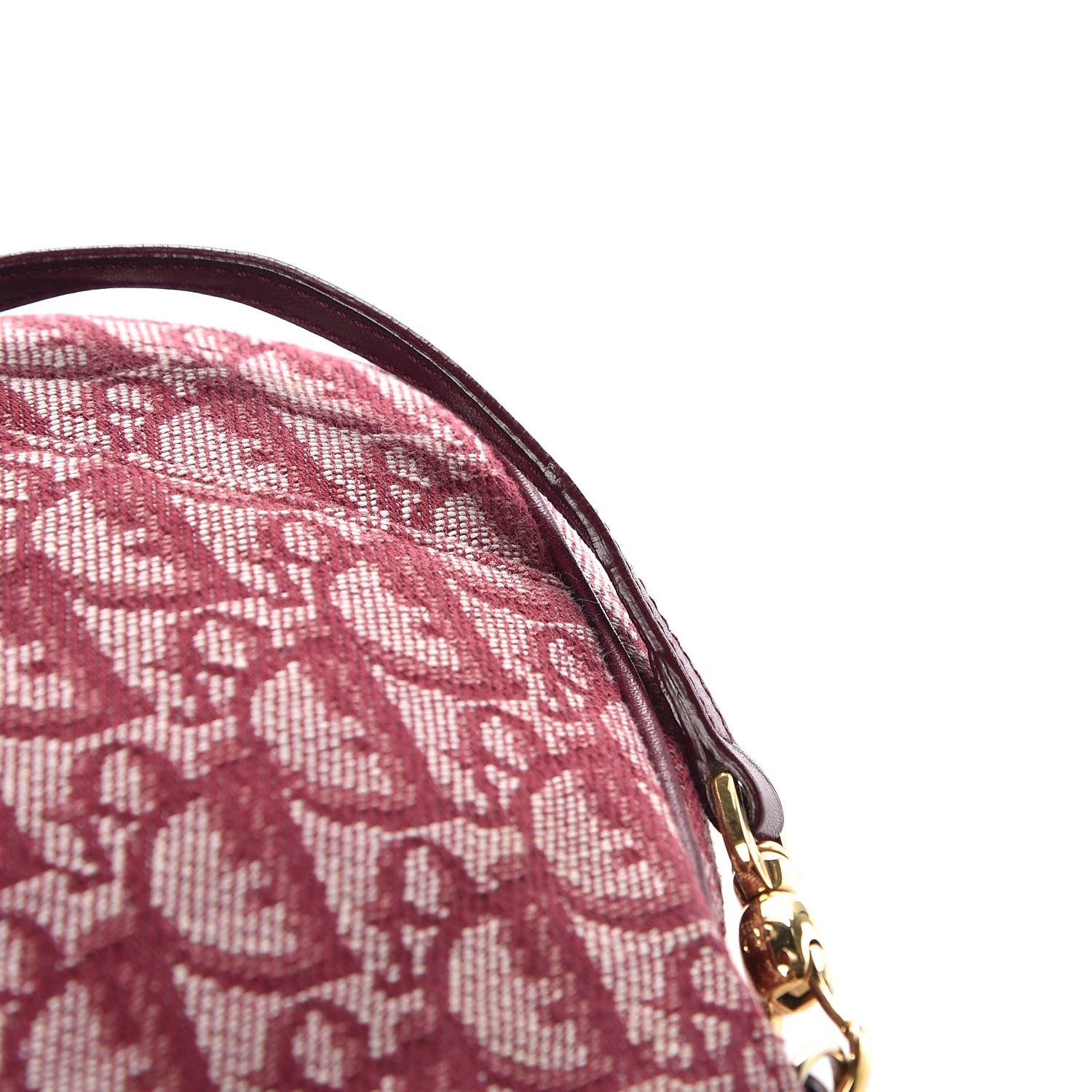 Christian Dior Monogram Mini Saddle Pochette Burgundy 9 of 9