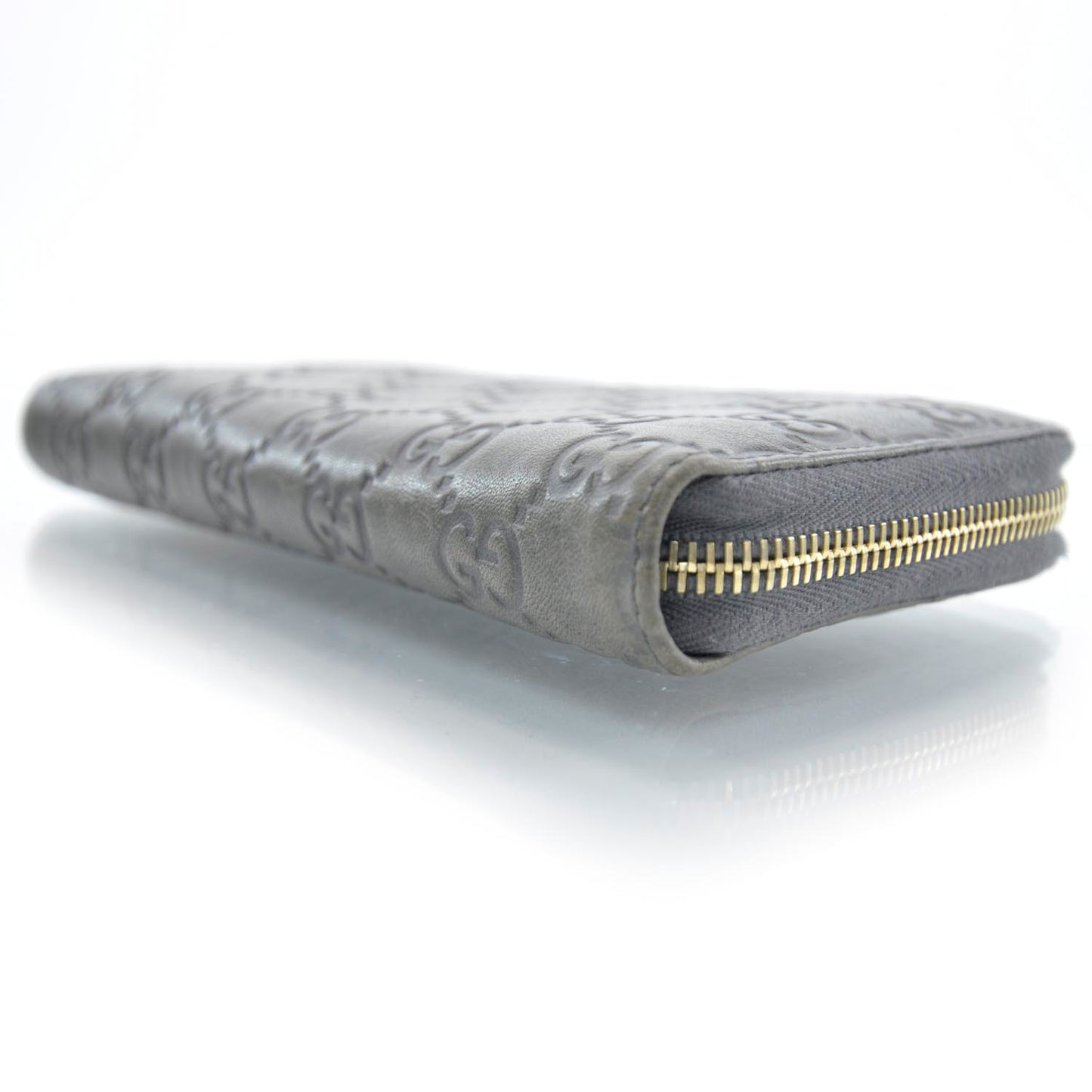 Guccissima Zip Around Wallet Gray