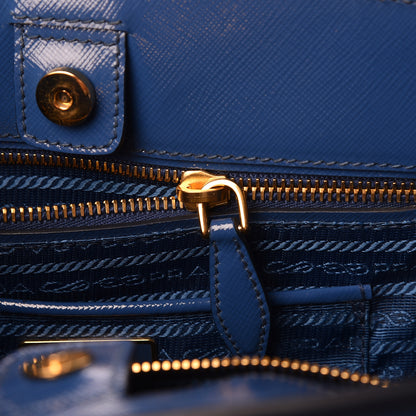 Prada Saffiano Vernice Parabole Tote Azzurro 12 of 14