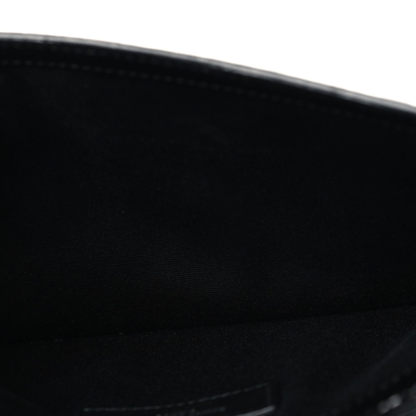 Calfskin Crocodile Embossed Uptown Monogram Pouch Black