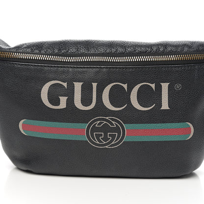 Gucci Grained Calfskin Logo Belt Bag Black 10 of 10
