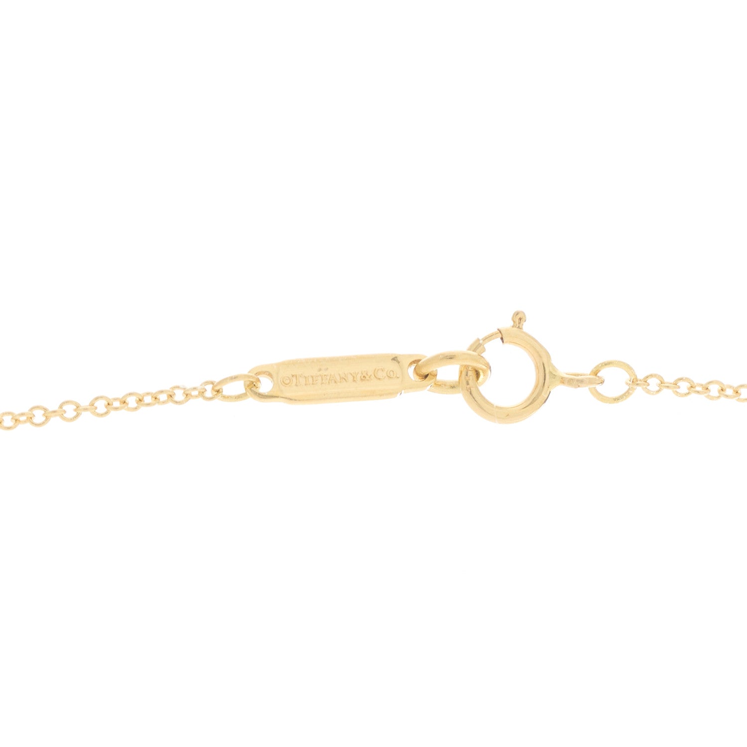 Tiffany 18K Yellow Gold Diamond 1837 Circle Pendant Necklace 4 of 7