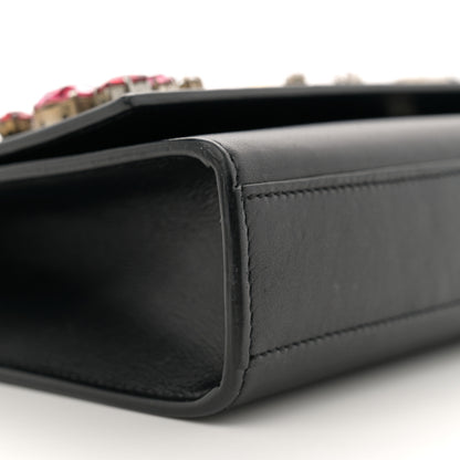 Saint Laurent Calfskin Embellished Medium Monogram Kate Satchel Black 9 of 12
