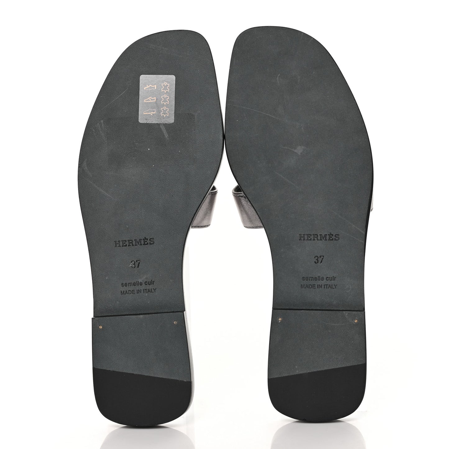 Metallic Nappa Oran Sandals 37 Argent