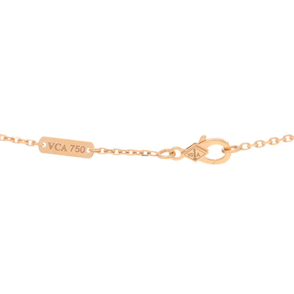 Van Cleef & Arpels 18K Rose Gold Diamond Coral Mother of Pearl Mercredi a Paris Necklace 3 of 3