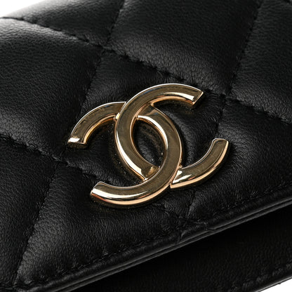 Chanel Lambskin Quilted Flap Card Holder Black 10 of 10