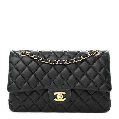 Chanel Lambskin Quilted Medium Double Flap Black 1 of 11